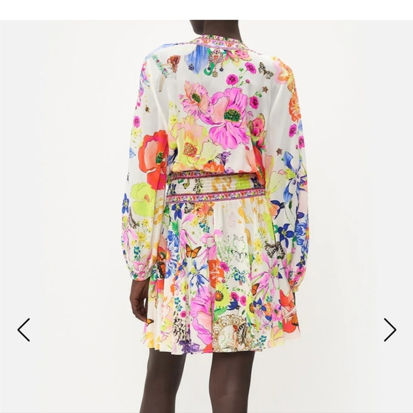 Camilla Fairy Gang Shirred short dress, size L - Picture 2 of 4